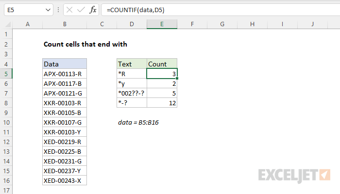 excel count till end of column